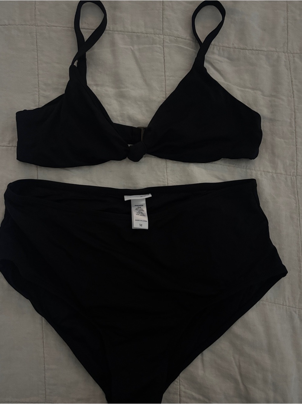 Andie Black Knot Front Bikini Set